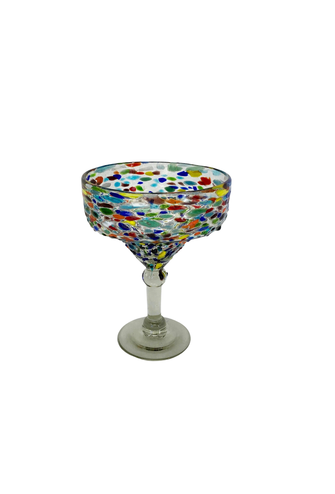 Hand Blown Margarita Glass - Rainbow Graniti