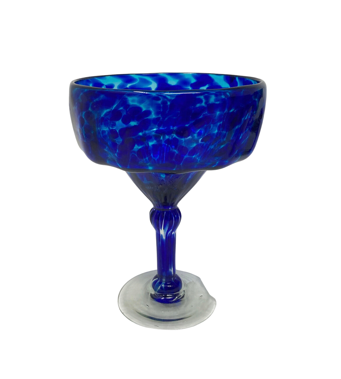 Hand Blown Margarita Glass - Deep Sea