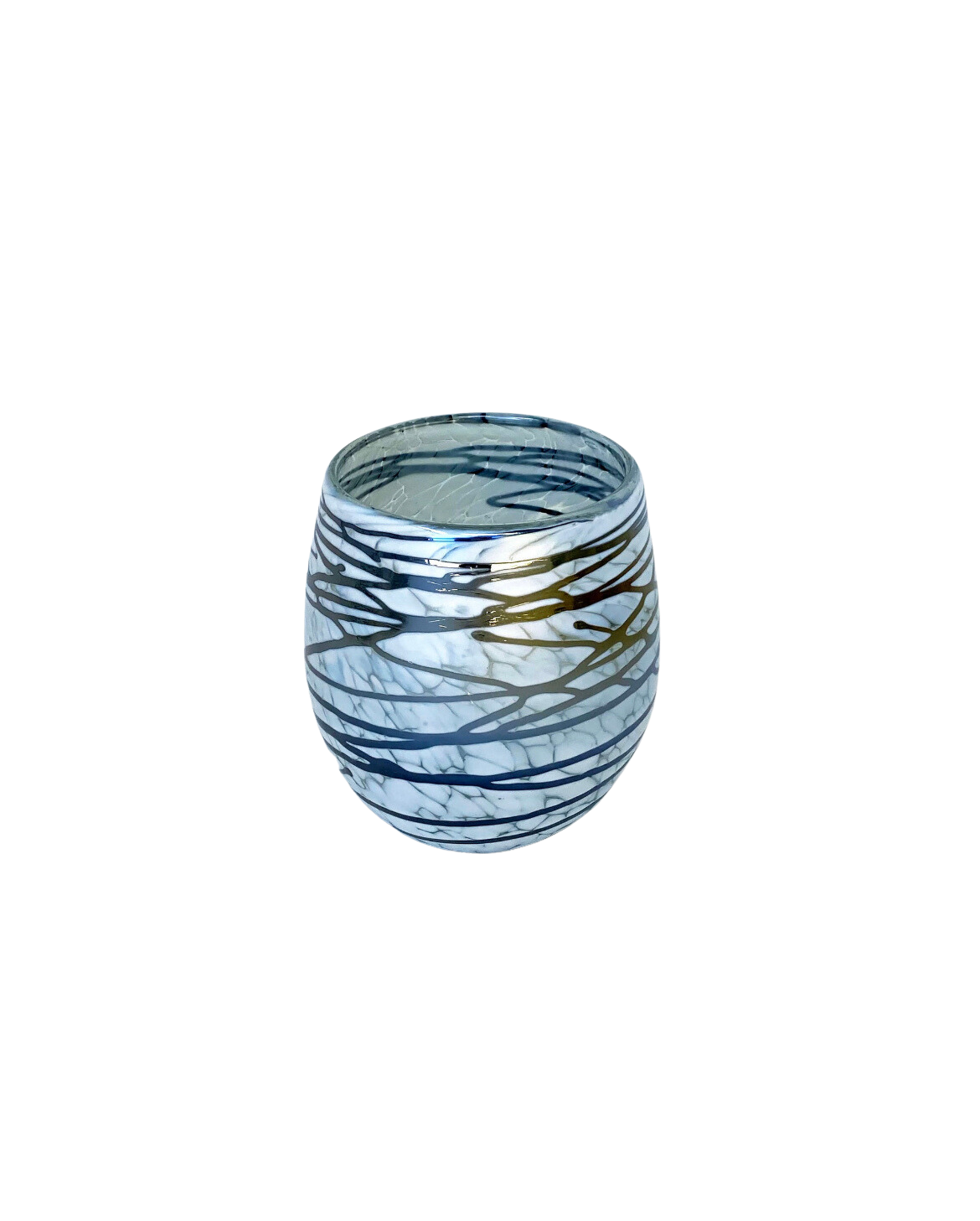 Stemless Wine Glass - Chocolate Web