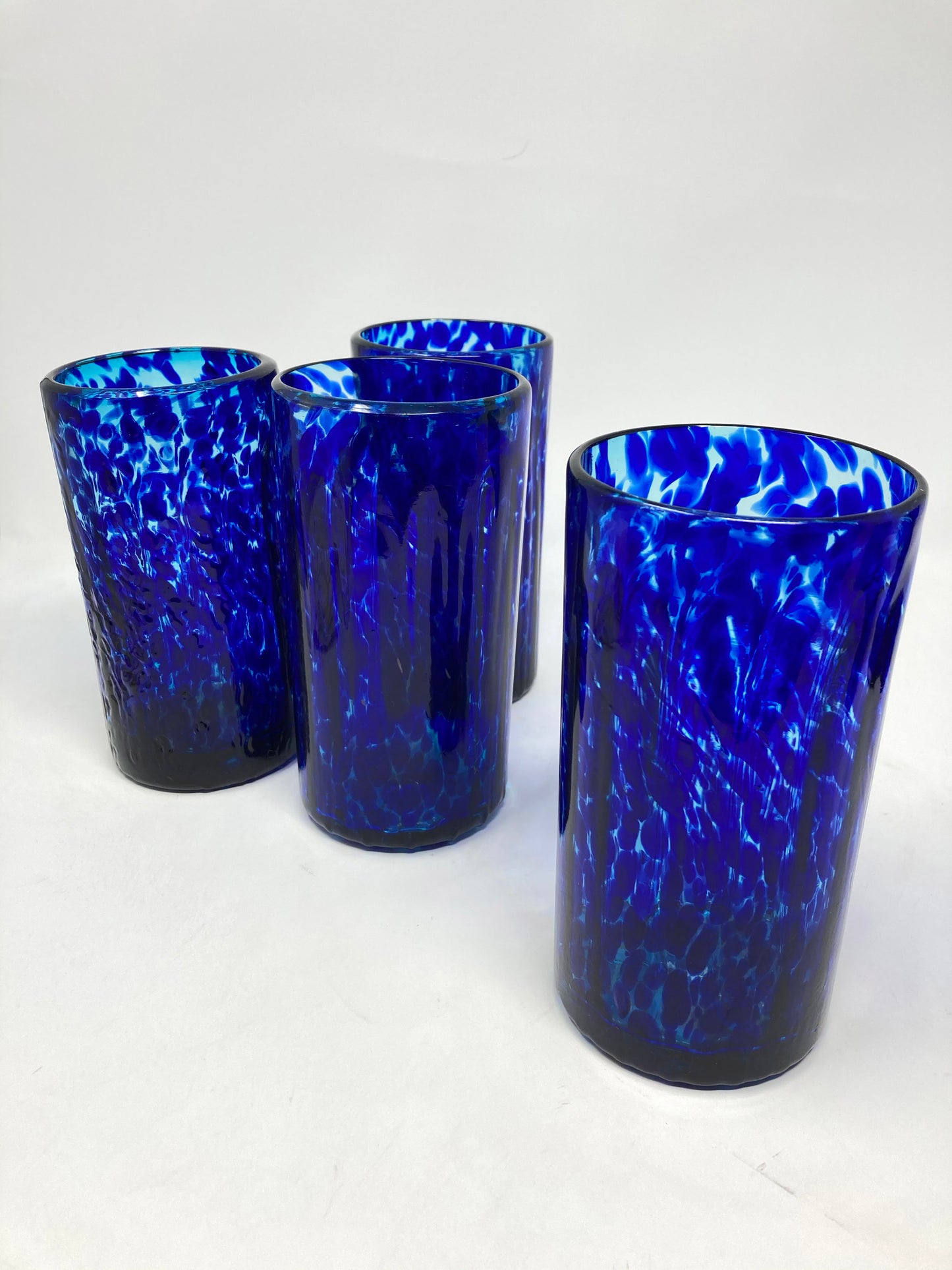 Hand Blown Water Glass - Blue Ocean