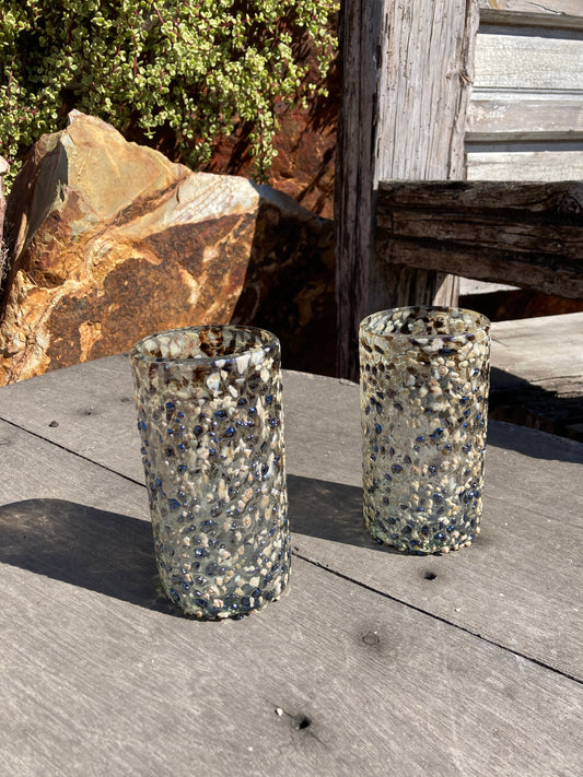 Hand Blown Water Glass - Mocha Graniti