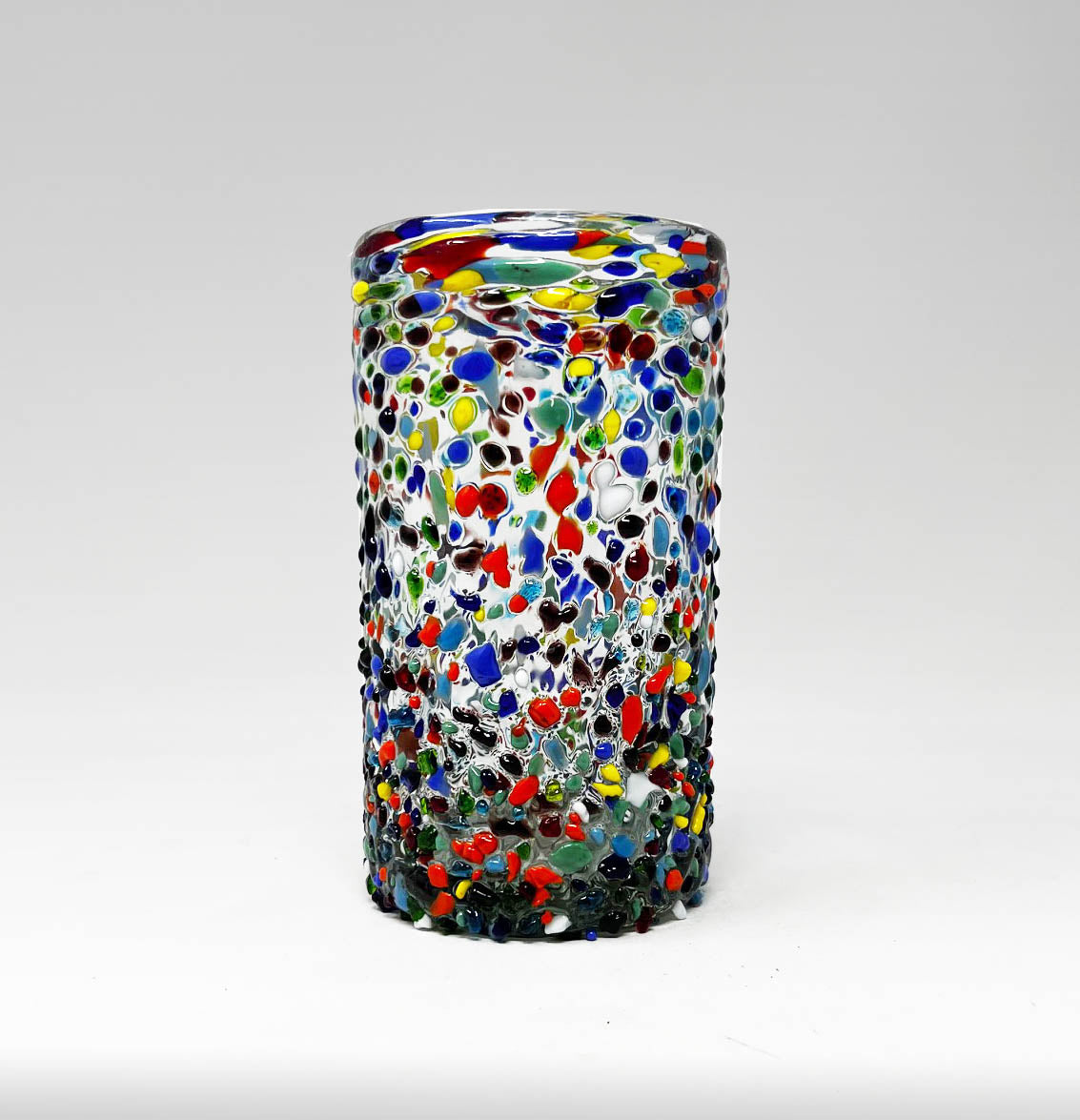 Hand Blown Water Glass - Rainbow Graniti
