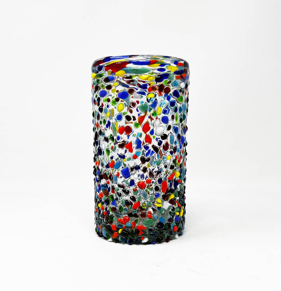 Hand Blown Water Glass - Rainbow Graniti