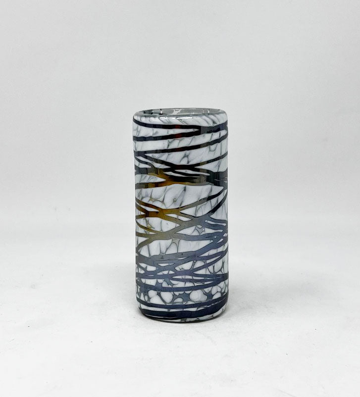 Hand Blown Shot Glass - Chocolate Web