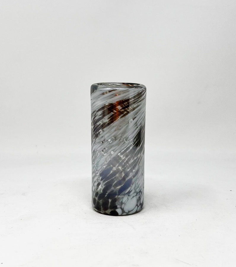 Copy of Hand Blown Shot Glass - Mocha / Cream Swirl