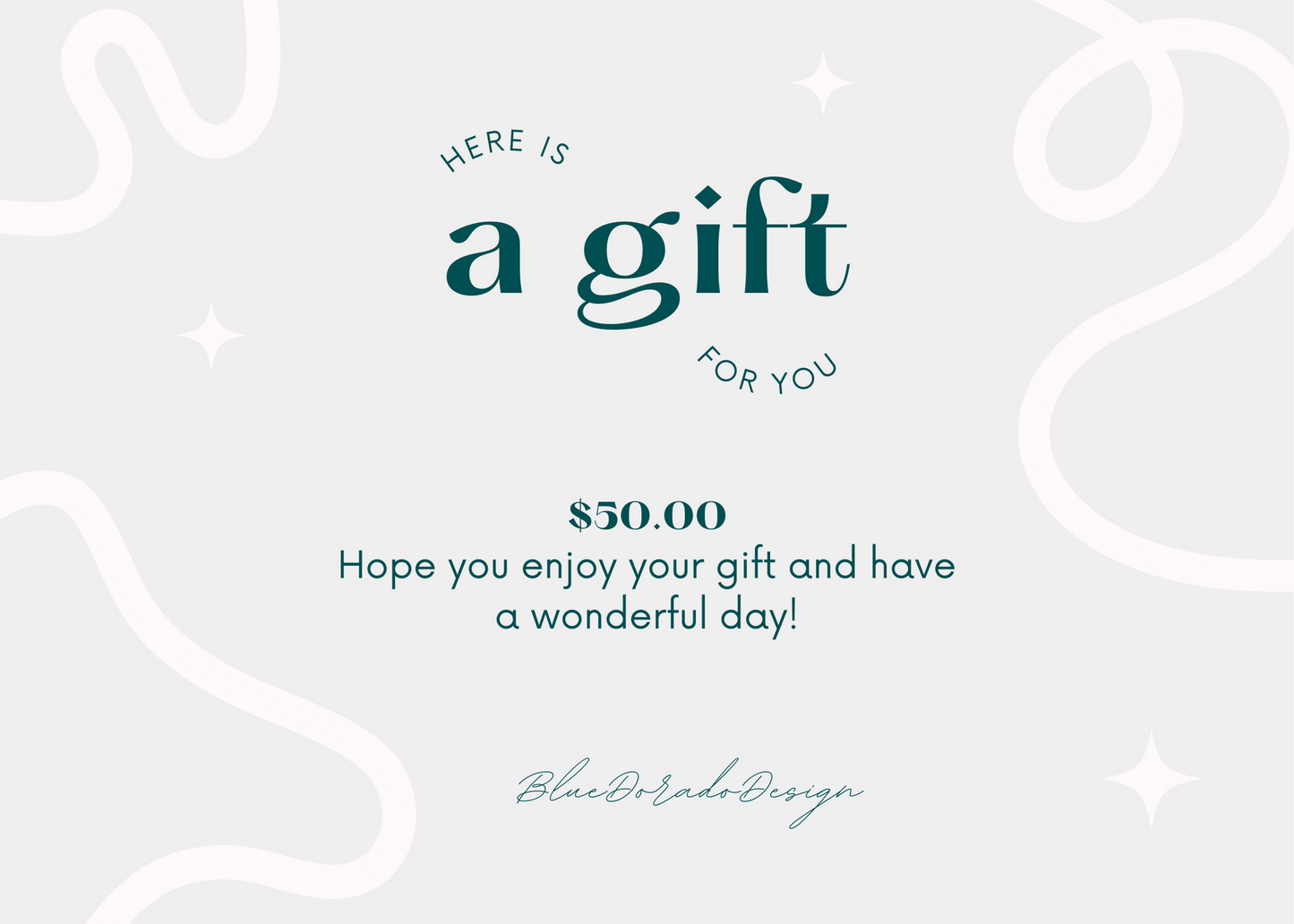 Blue Dorado Design Gift Card