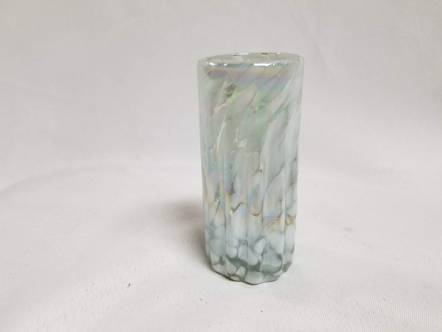 Hand Blown Shot Glass - White Lustre