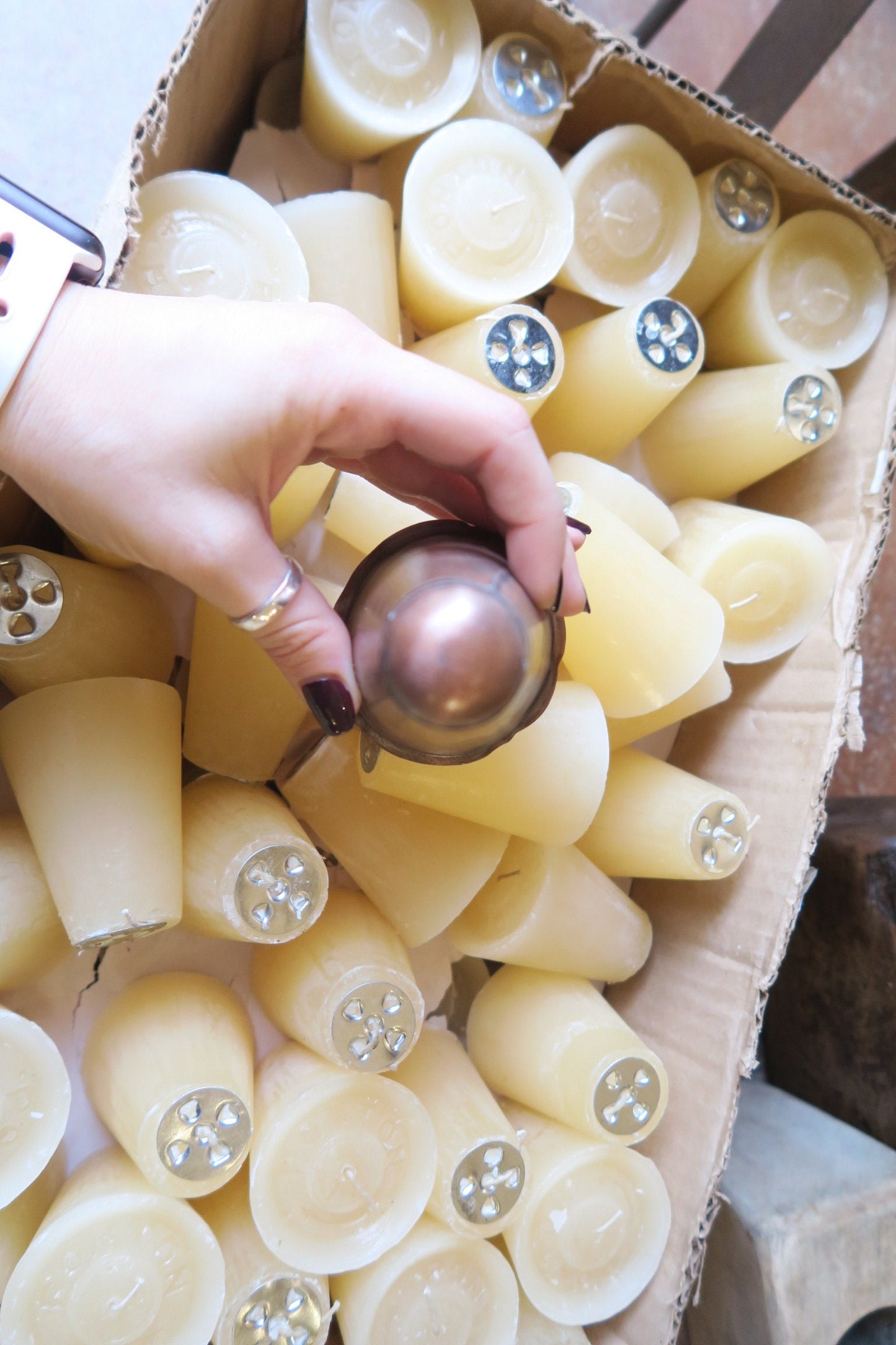 Sugar Mold Candle Holder Tin Cup