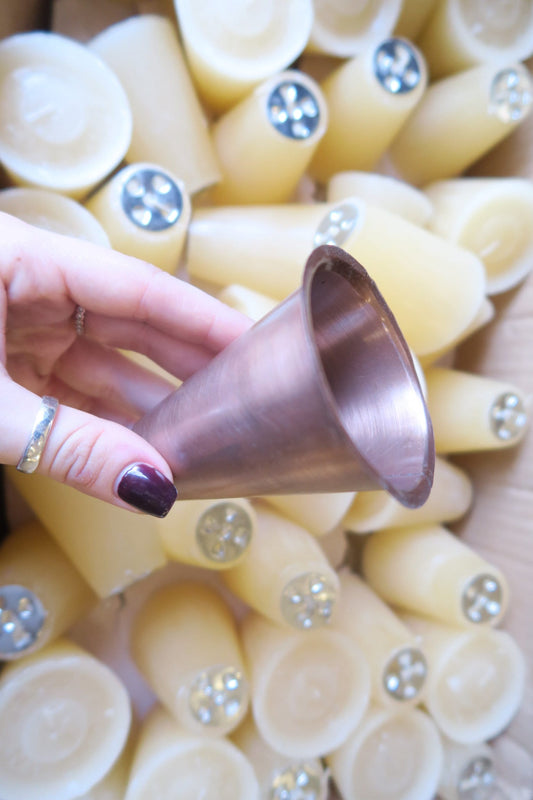 12 Sugar Mold Candle Holder Tin Cups - Blue Dorado Designs