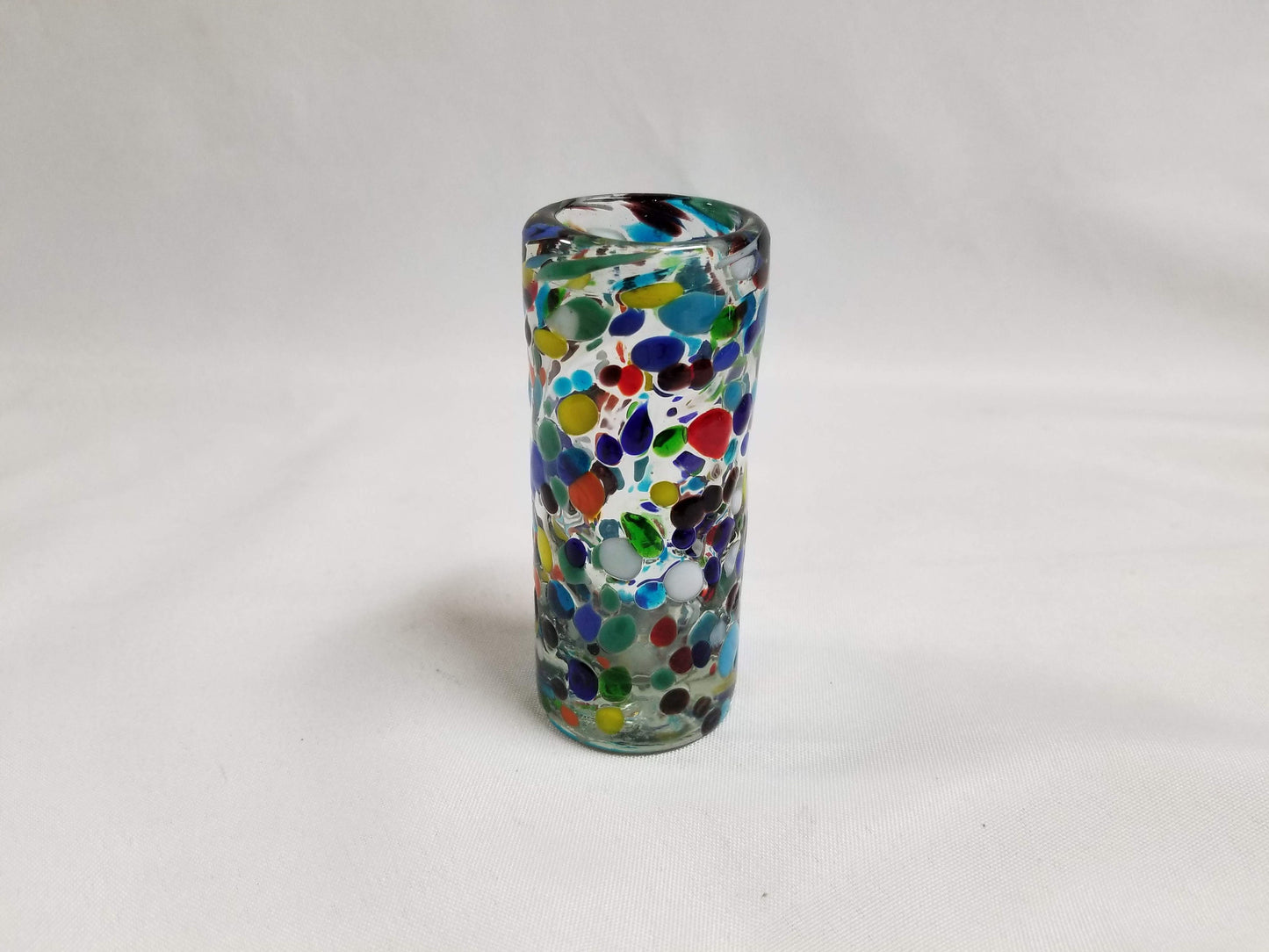 Hand Blown Shot Glass - Rainbow Graniti