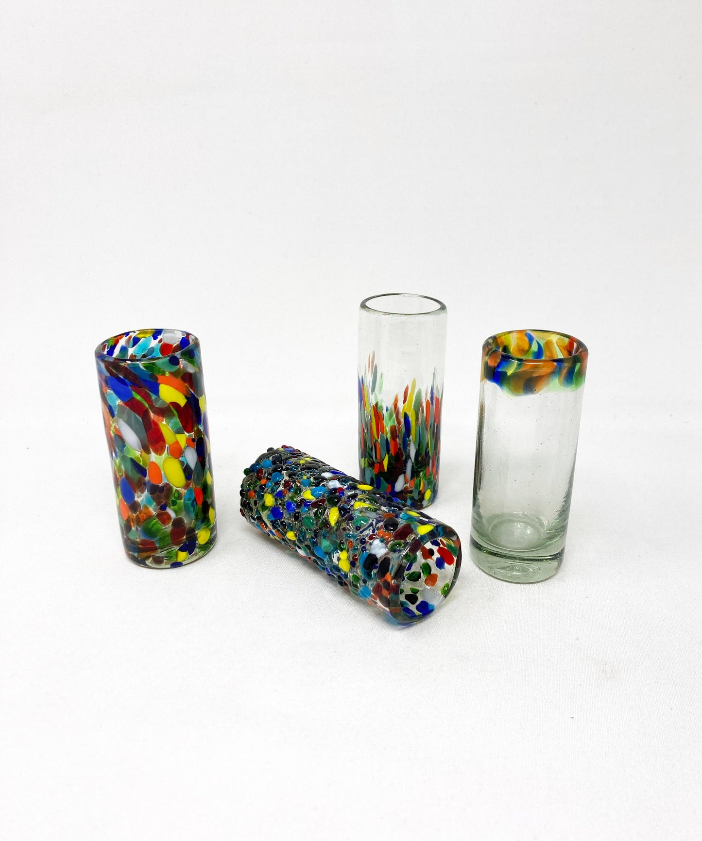 4 Hand Blown Shot Glasses - The Cabo Collection - Blue Dorado Designs
