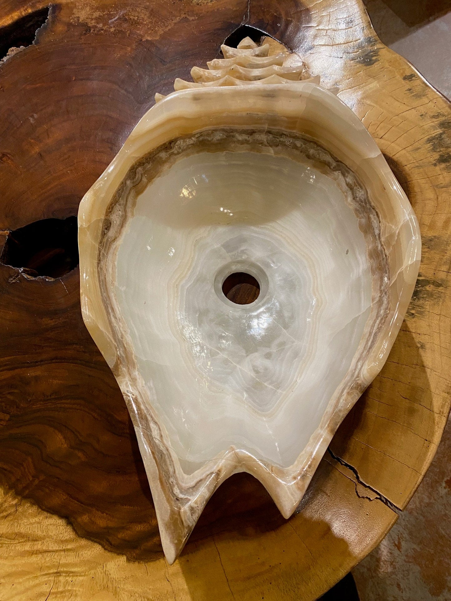 Onyx Stone Sea Shell Sink