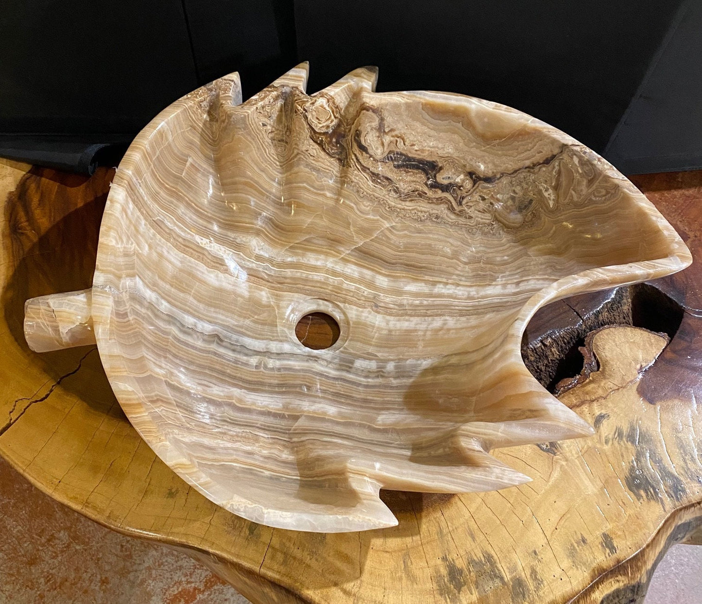 Leaf Shape Onyx Sink