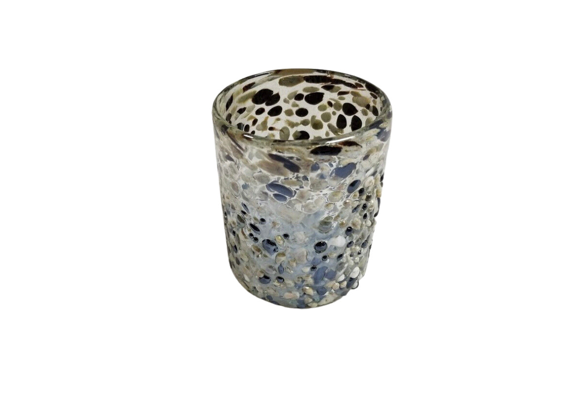 Hand Blown Low Ball Tumbler Glass - Mocha Graniti