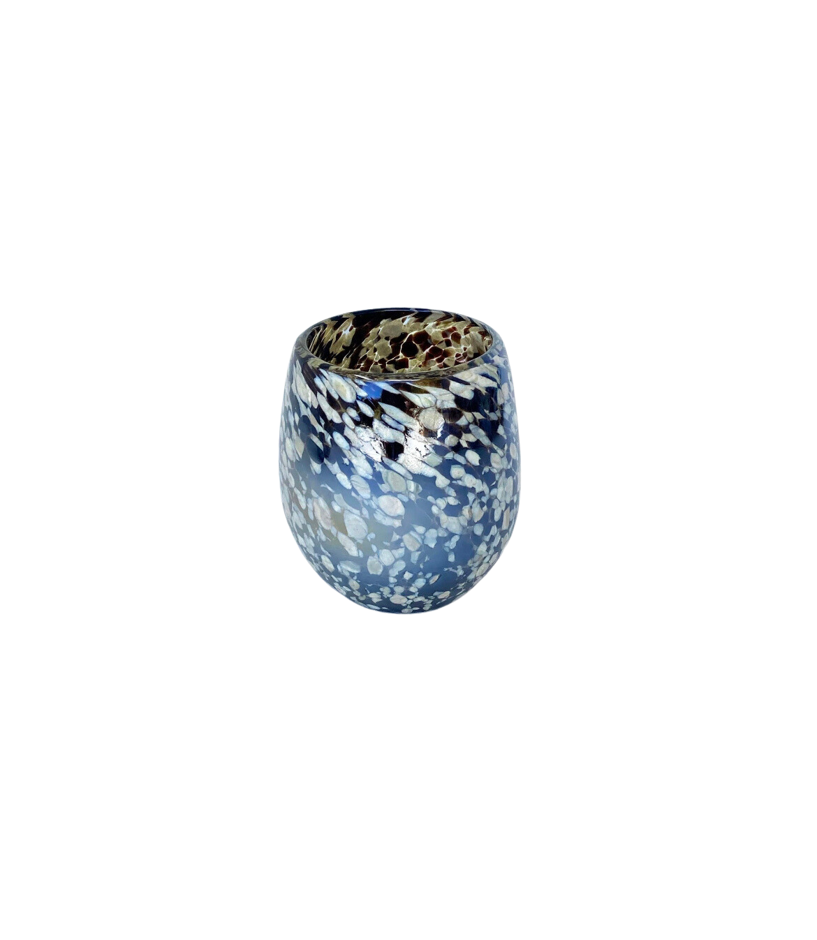 Stemless Wine Glass - Mocha/Tan Confetti