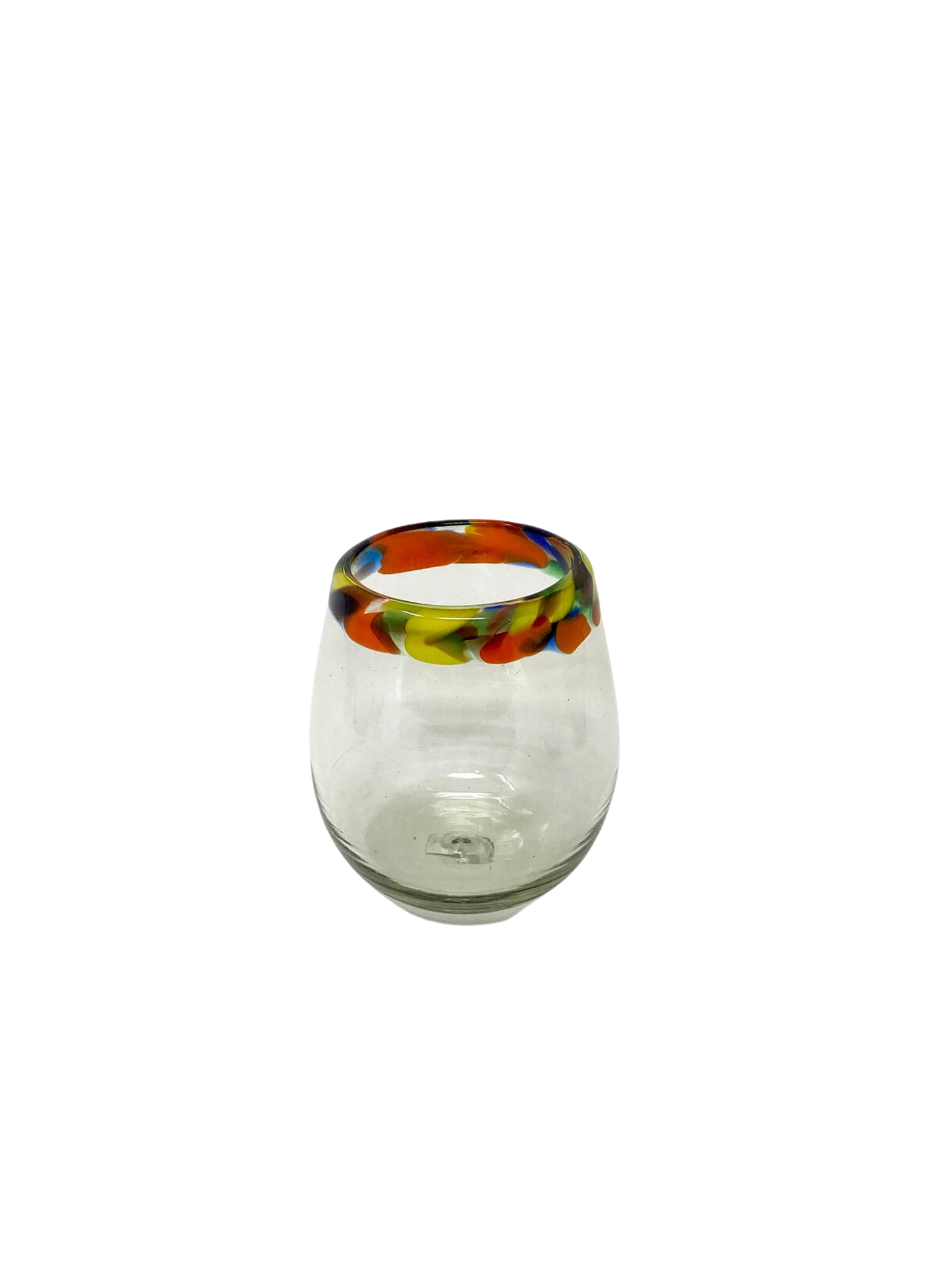 Stemless Wine Glass - Confetti Rim