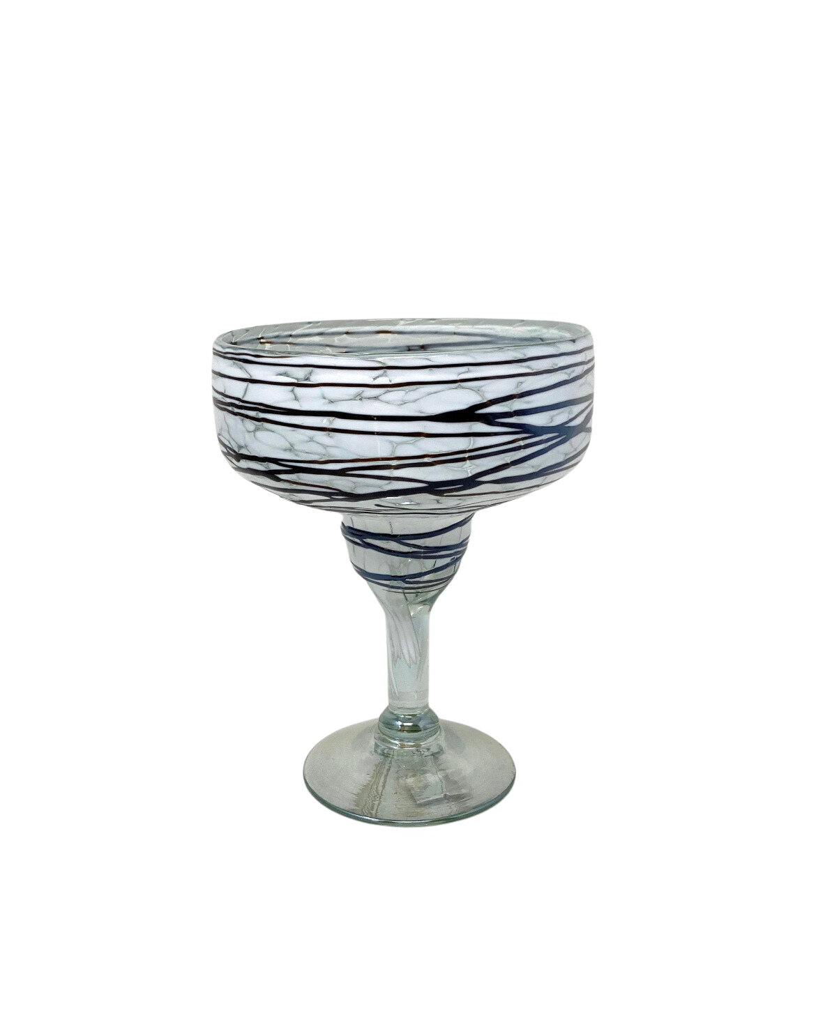 Hand Blown Margarita Glass - Chocolate Web