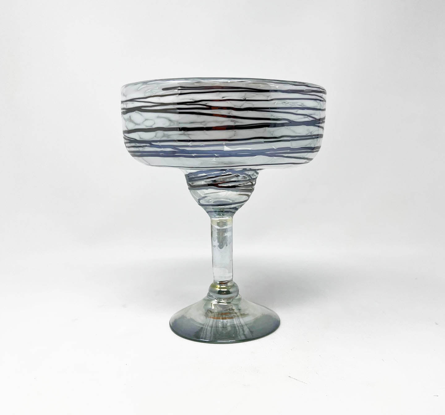 Hand Blown Margarita Glass - Chocolate Web