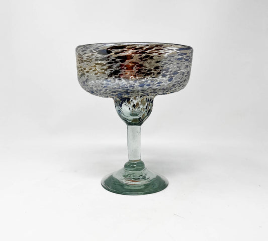 Hand Blown Margarita Glass - Mocha Graniti