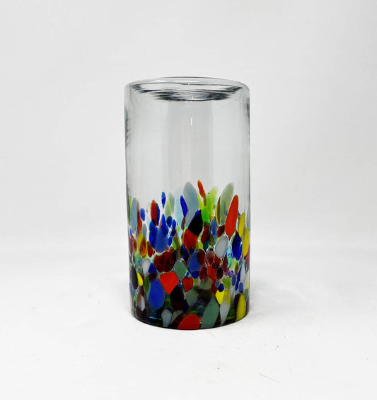 Hand Blown Water Glass - Confetti Base