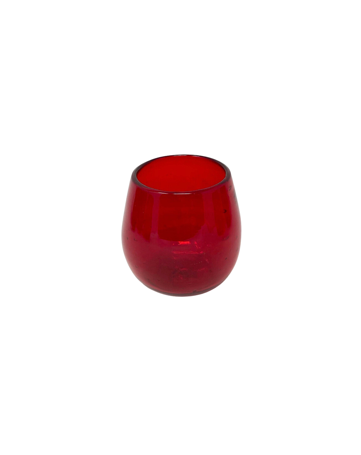 Stemless Wine Glass - Solid Red