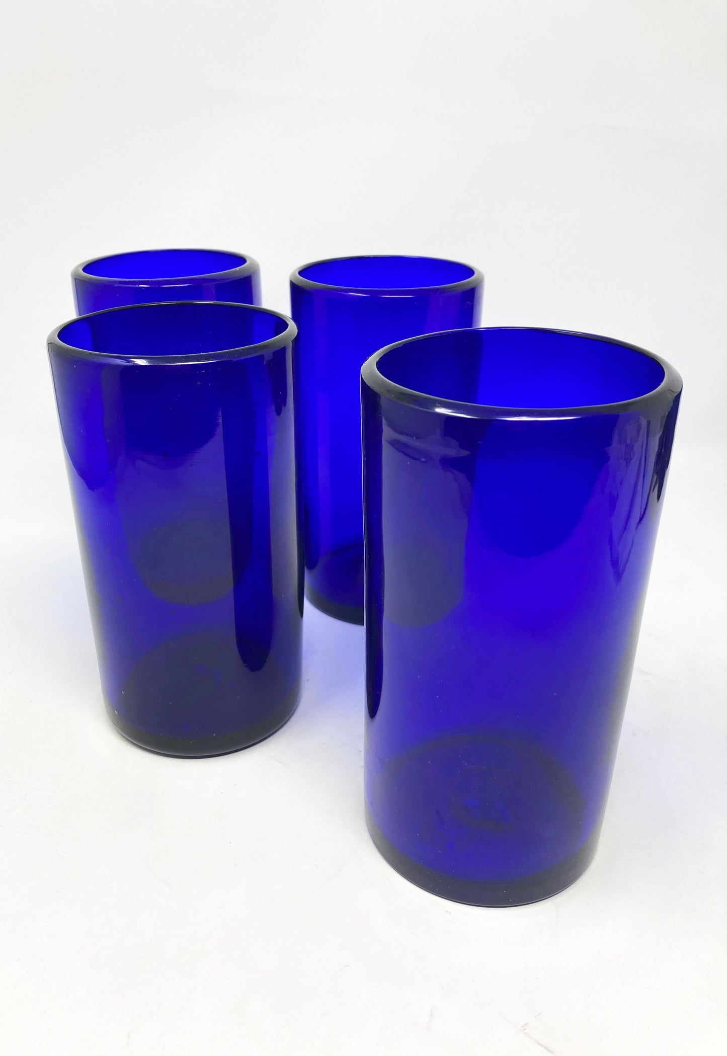 Hand Blown Water Glass - Cobalt Blue