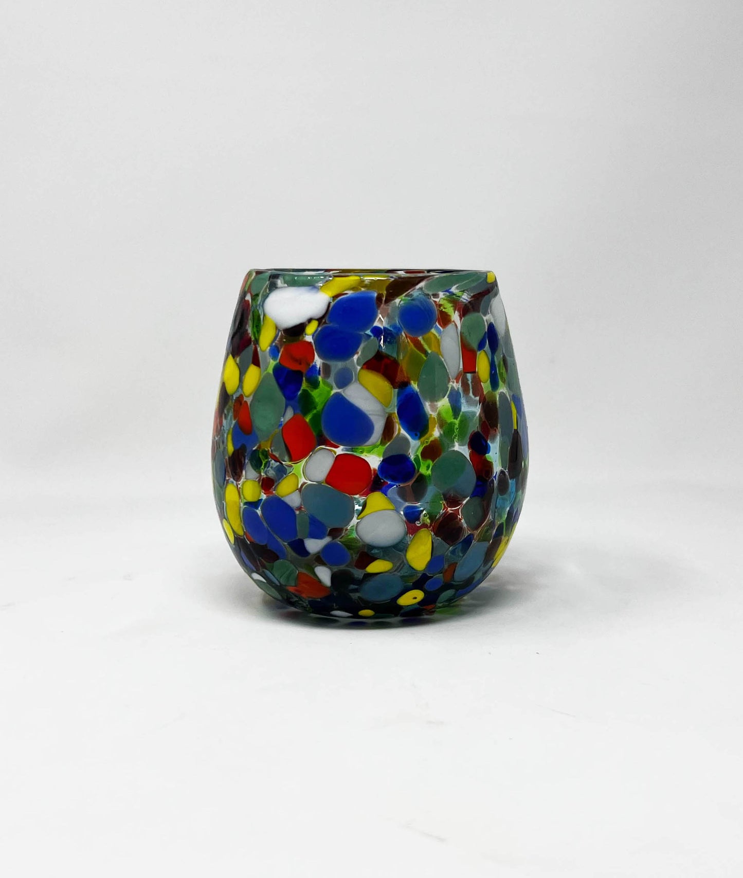 Stemless Wine Glass - Clear Confetti