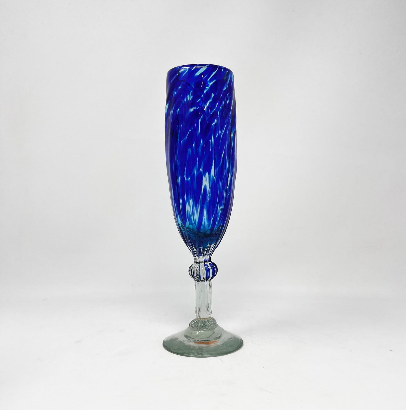 Hand Blown Champagne Glass - Deep Sea
