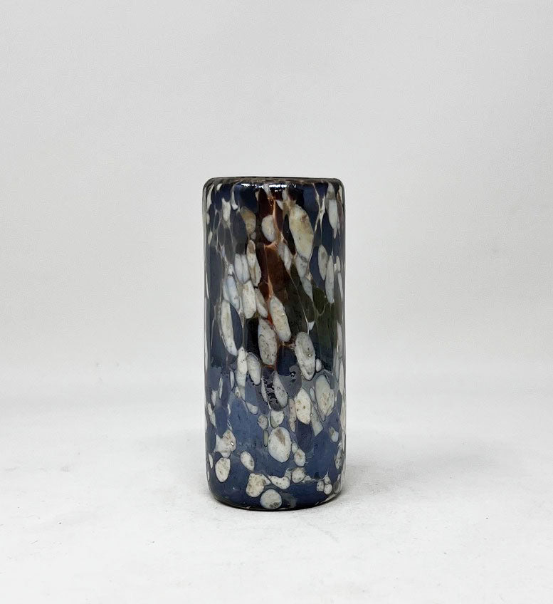 Hand Blown Shot Glass - Mocha / Tan Confetti
