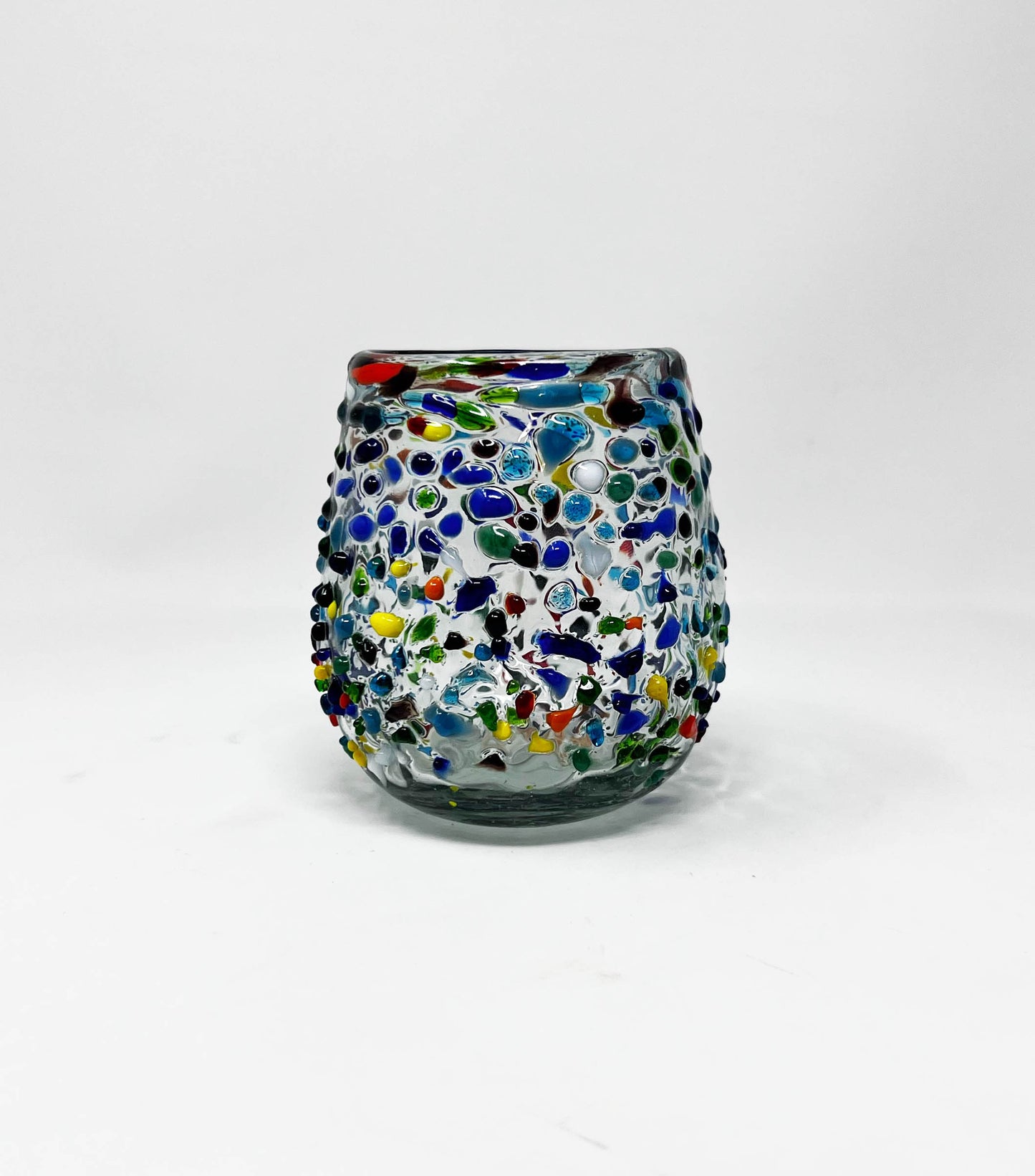 Stemless Wine Glass - Rainbow Graniti