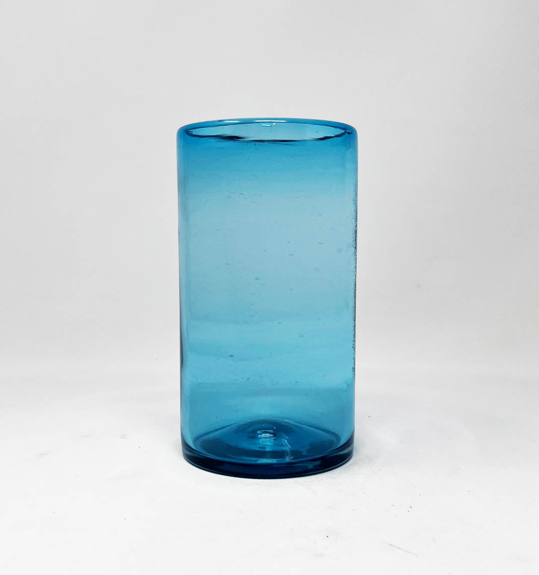 Hand Blown Water Glass - Solid Turquoise