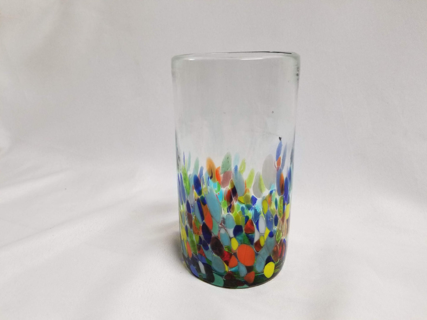 Hand Blown Water Glass - Confetti Base