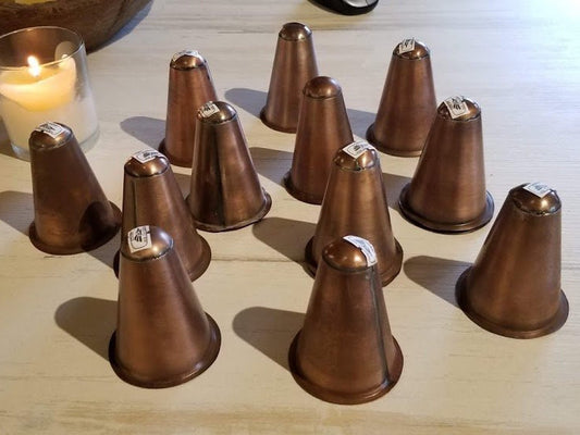 12 Sugar Mold Candle Holder Tin Cups - Blue Dorado Designs