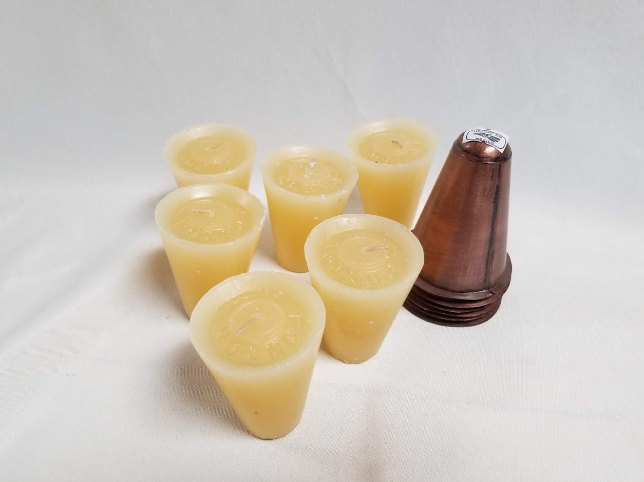 Sugar mold UNSCENTED candles (12) and tin cups (12)