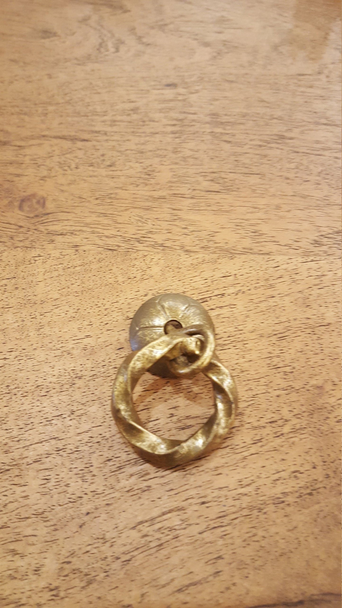 Iron Bronze/Gold Twist Ring 1 1/2" ring.