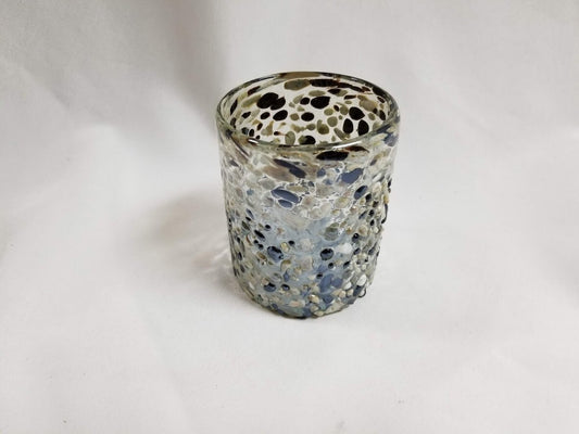 Hand Blown Low Ball Tumbler Glass - Mocha Graniti