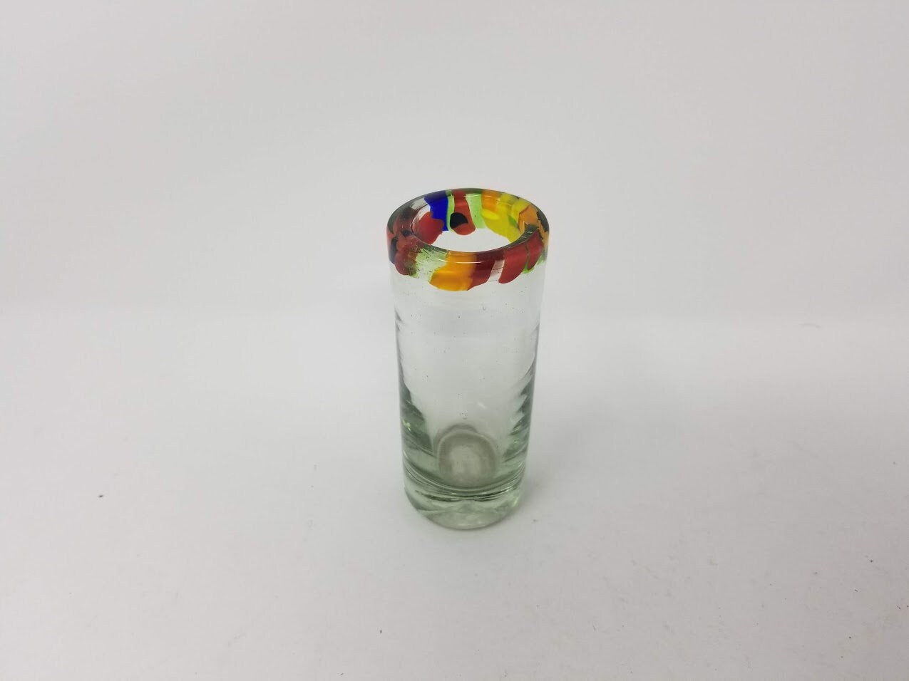 Hand Blown Shot Glass - Confetti Rim