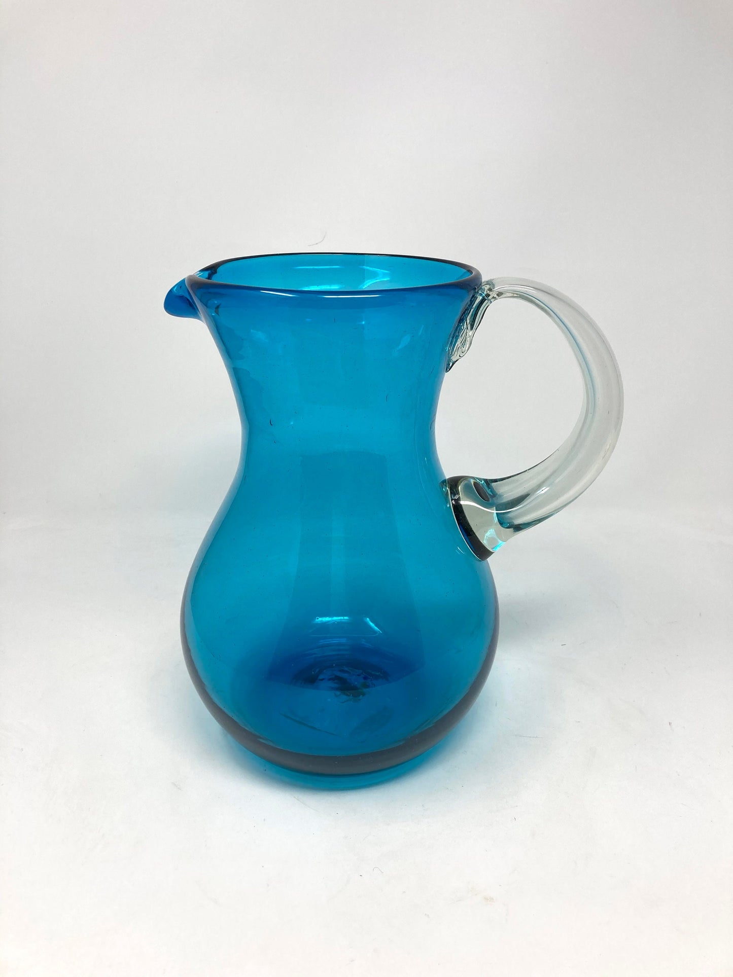 80 oz Hand Blown Glass Pitcher - HG Solid Turquoise