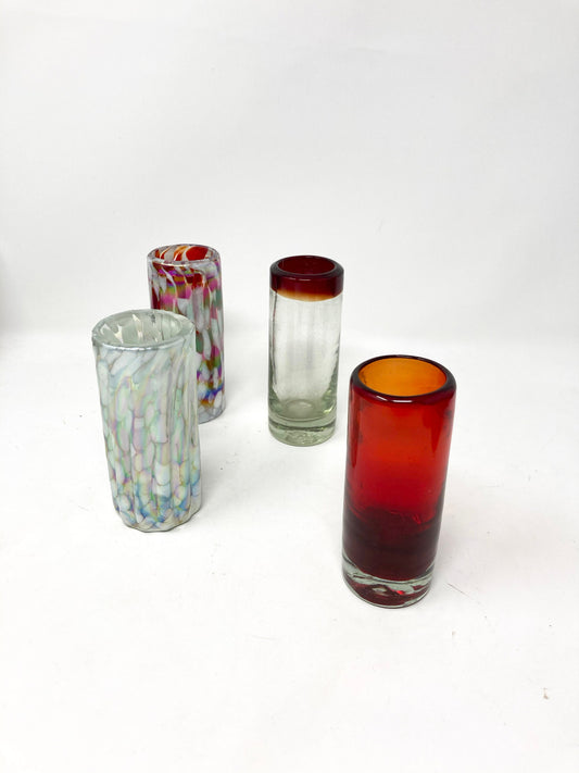 4 Hand Blown Shot Glasses - The Holiday II Collection