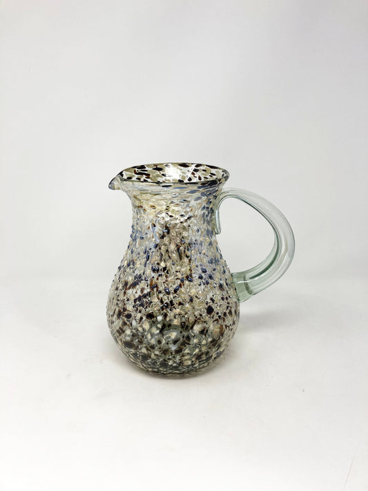 80 oz Hand Blown Glass Pitcher - HG Chocolate Graniti