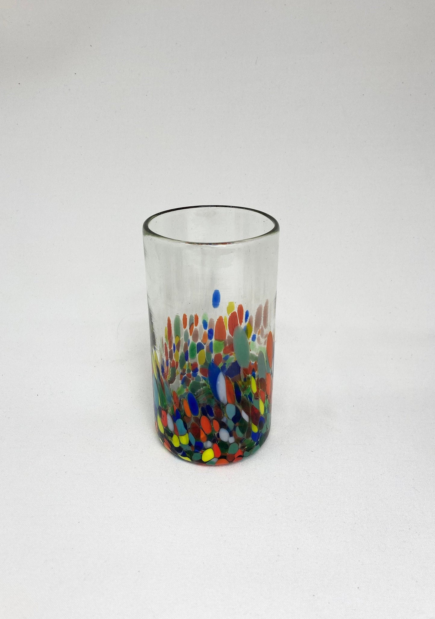 Hand Blown Water Glass - Confetti Base
