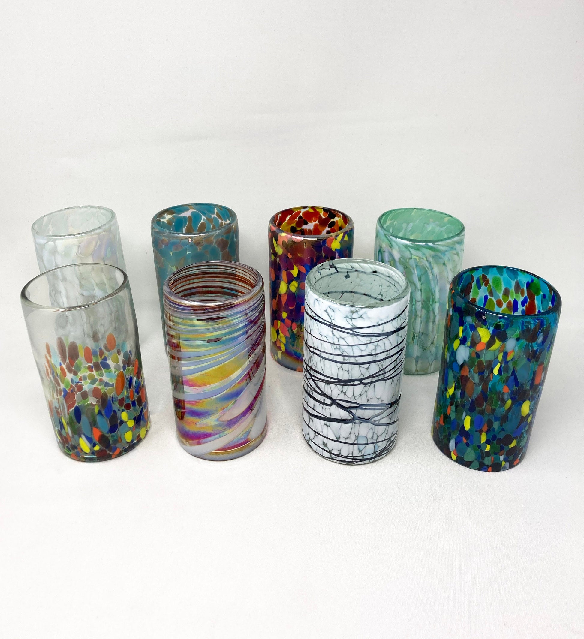 12 Assorted Glasses (only 8 shown in photo) - Blue Dorado Designs